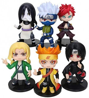 Bộ 6 mô hình nhân vật Naruto mini 1